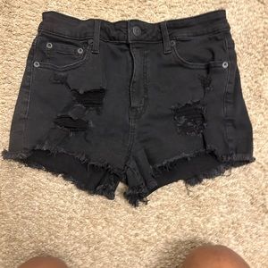Areopostle Size 8 Black ripped shorts